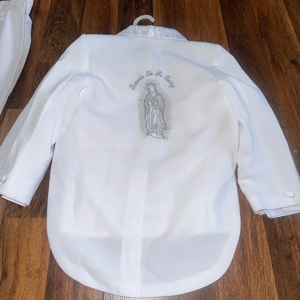 Rafael White Garment with Silver Detail